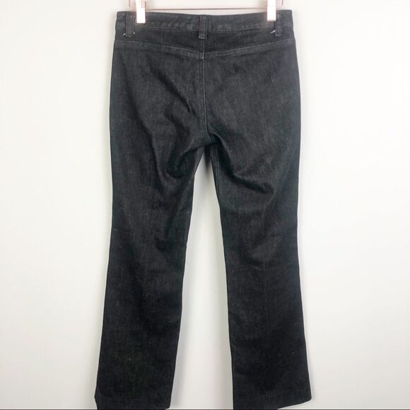 THEORY | Lace Up Bootcut Black Denim Jeans Tie Low Rise Women’s Size 4 - Picture 8 of 9
